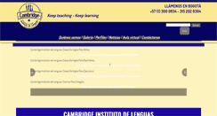 Desktop Screenshot of cambridgeinstitute.edu.co