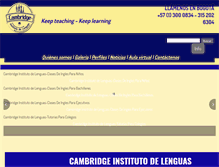 Tablet Screenshot of cambridgeinstitute.edu.co