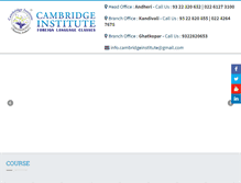 Tablet Screenshot of cambridgeinstitute.co.in